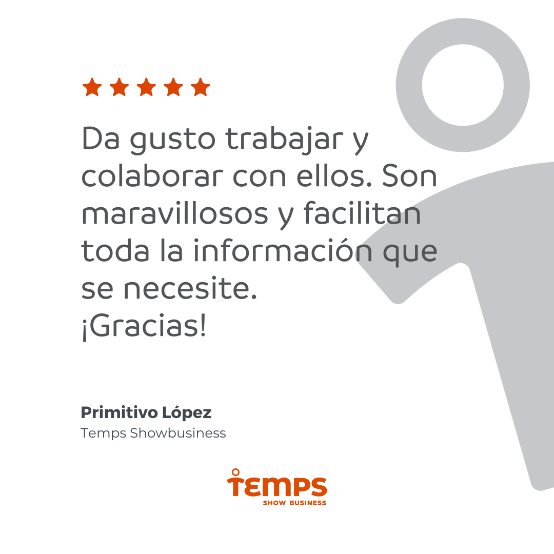 Reseña usuario TEMPS SHOW BUSINESS