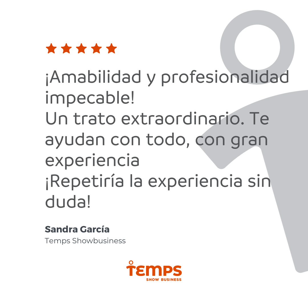 Reseña usuario TEMPS SHOW BUSINESS