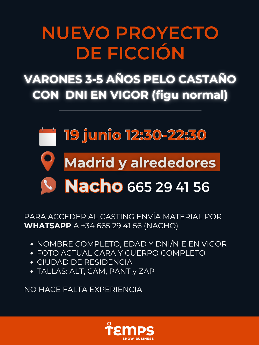 Nuevo casting en Temps