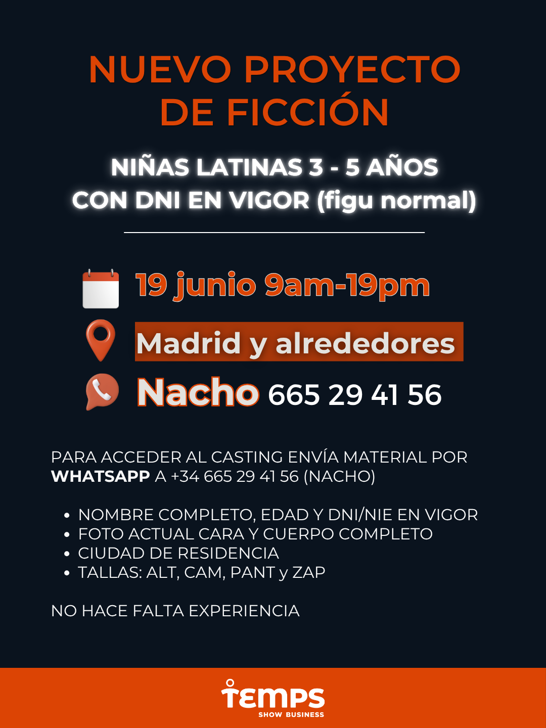 Nuevo casting en Temps