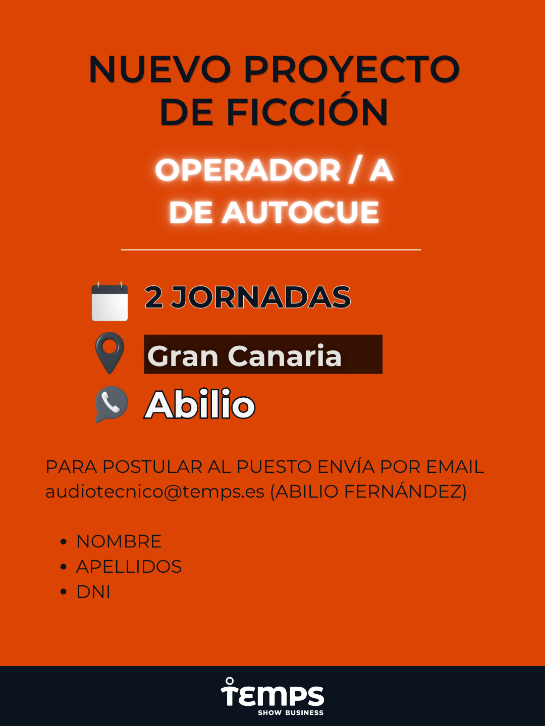 Nuevo casting en Temps