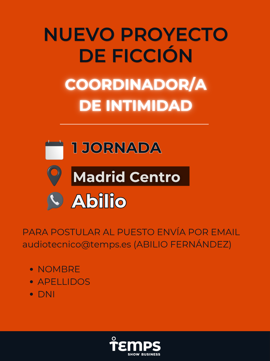 Nuevo casting en Temps